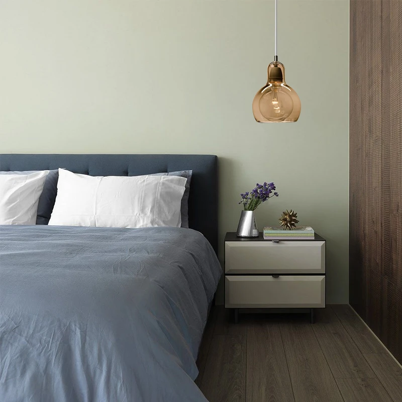 Скандинавский Лофт E27 стеклянный абажур подвесной светильник прозрачный