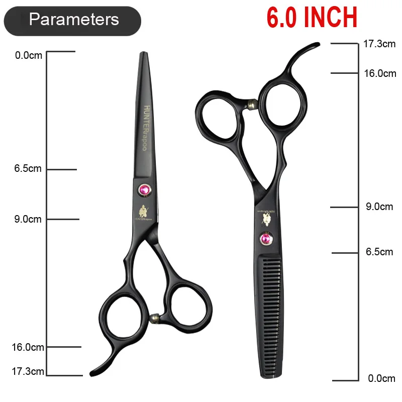 

30% off HT9142 Stainless Steel Barber Scissors For Haircut Left Handed Thinning Shears 6 inch Hair Cutting Scissors Set