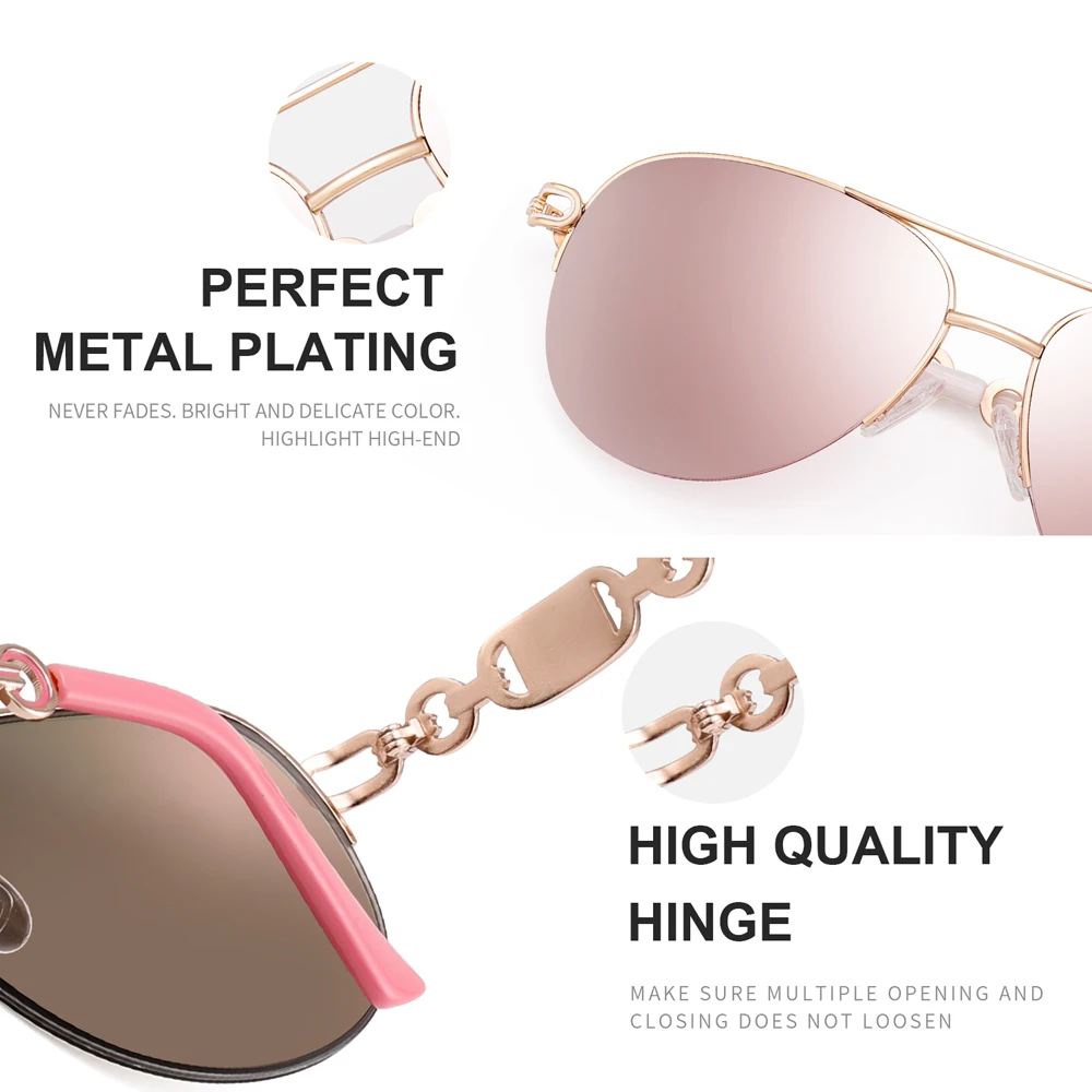 Женские солнцезащитные очки FENCHI с УФ защитой 400 oculos зеркальные розовые feminino zonnebril
