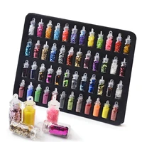 48 bottlesset mixed design nail art rhinestones beads sequins glitter tips manicure decoral tips polish nail stickers set