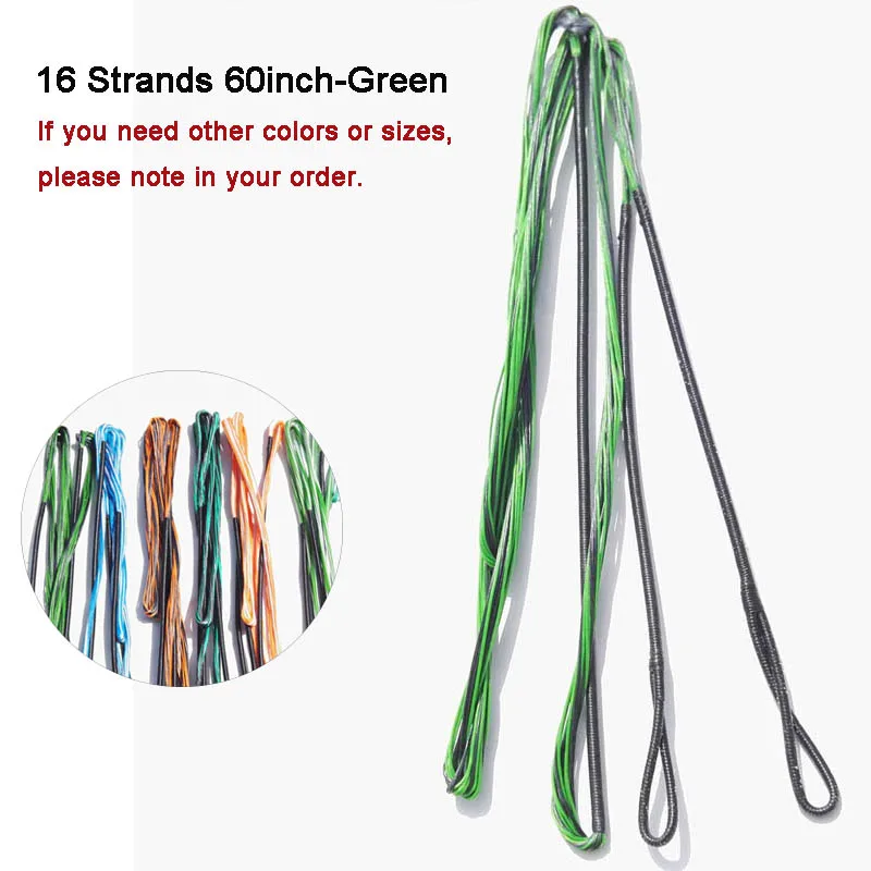 16 Strand-60inch-1 1 шт. стрельба из лука тетива для изогнутый лук Охота различных Длина 60 дюймов-70-дюймовый сенсорный экран на открытом воздухе стрельба из лука аксессуары - Цвет: 16 Strand-60inch-1