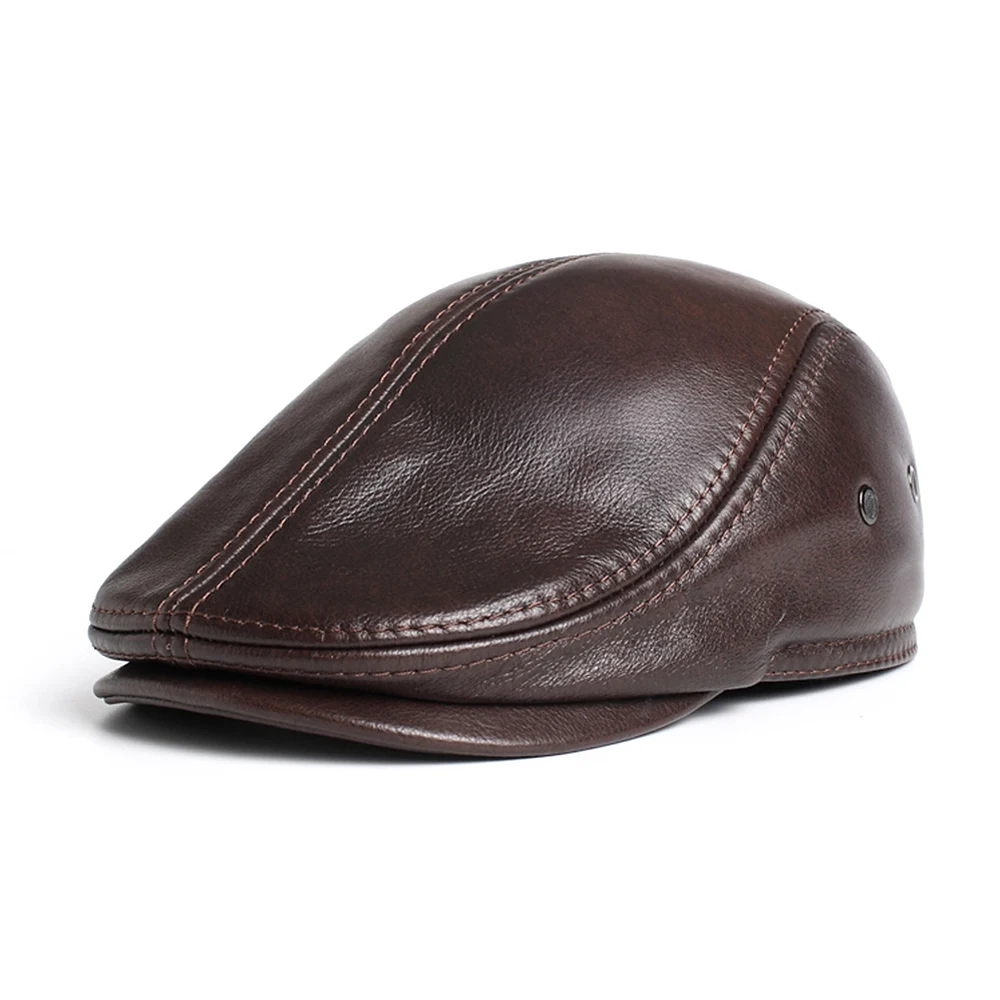 Брендовая мужская Натуральная овечья кожа бейсбольная брендовая Кепка с