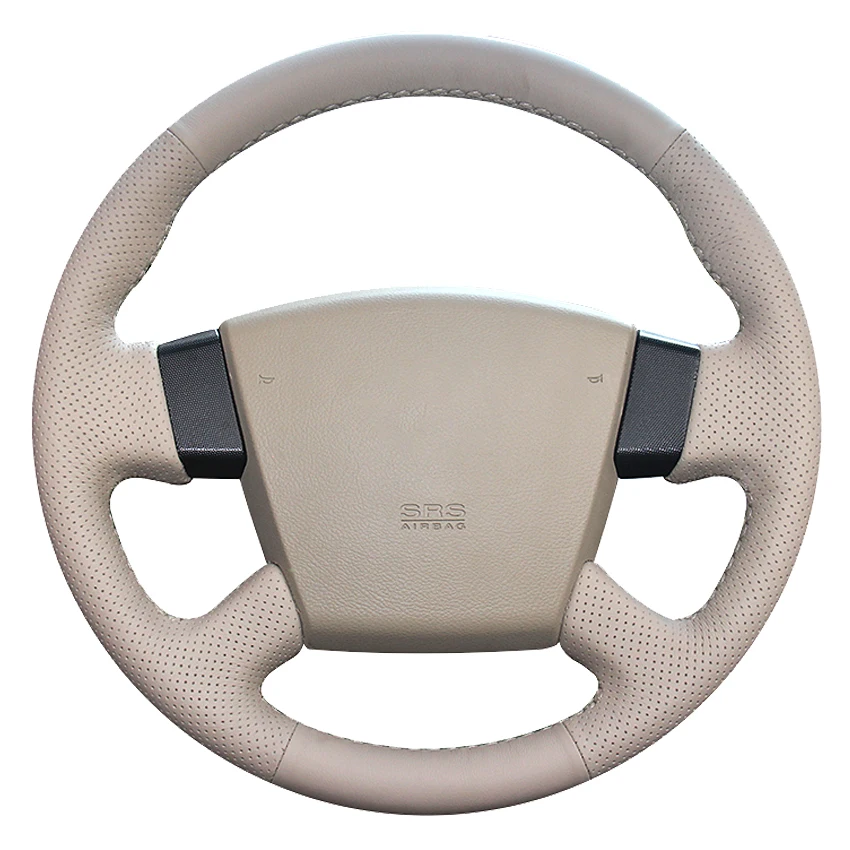 

Beige Artificial Leather Hand-stitched Car Steering Wheel Cover For Nissan Teana 2003-2008 Old Teana Renault Samsung SM5