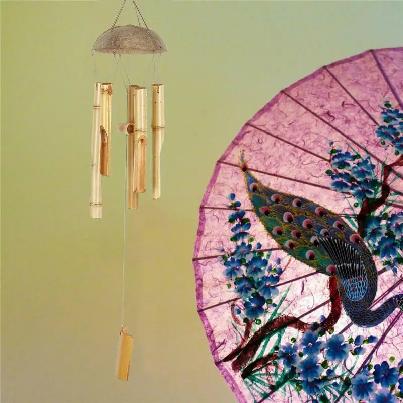 Креативные бамбуковые ветряные колокольчики Большая искусственная Кокосовая