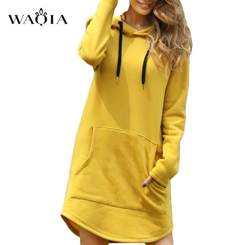 Длинное платье Толстовка зима 2019 женские повседневные платья с длинным рукавом