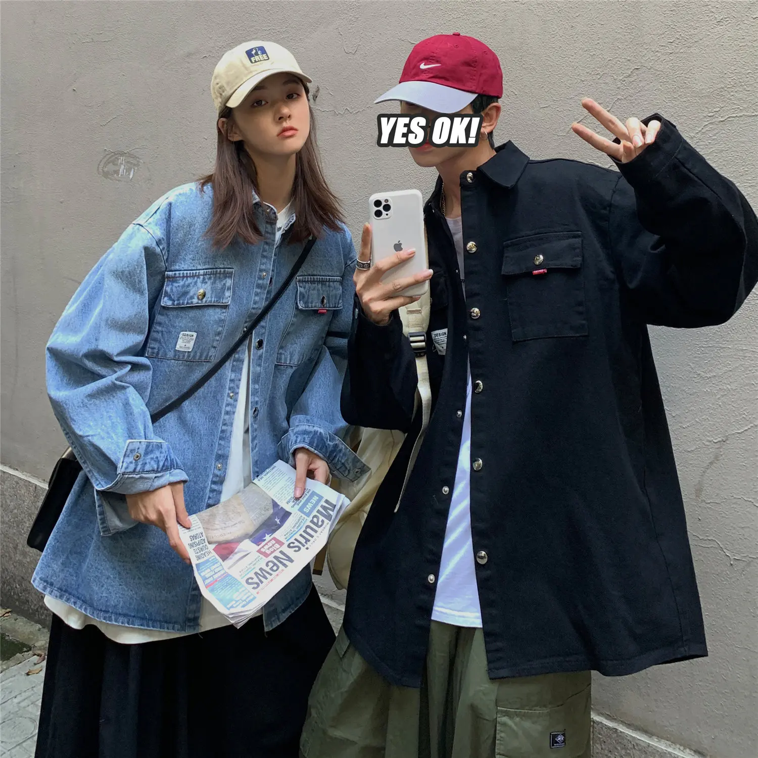 

Оригинальная женская джинсовая куртка, рубашка для осени 2020, модная дизайнерская одежда, тонкая джинсовая куртка, Женская Базовая голубая б...