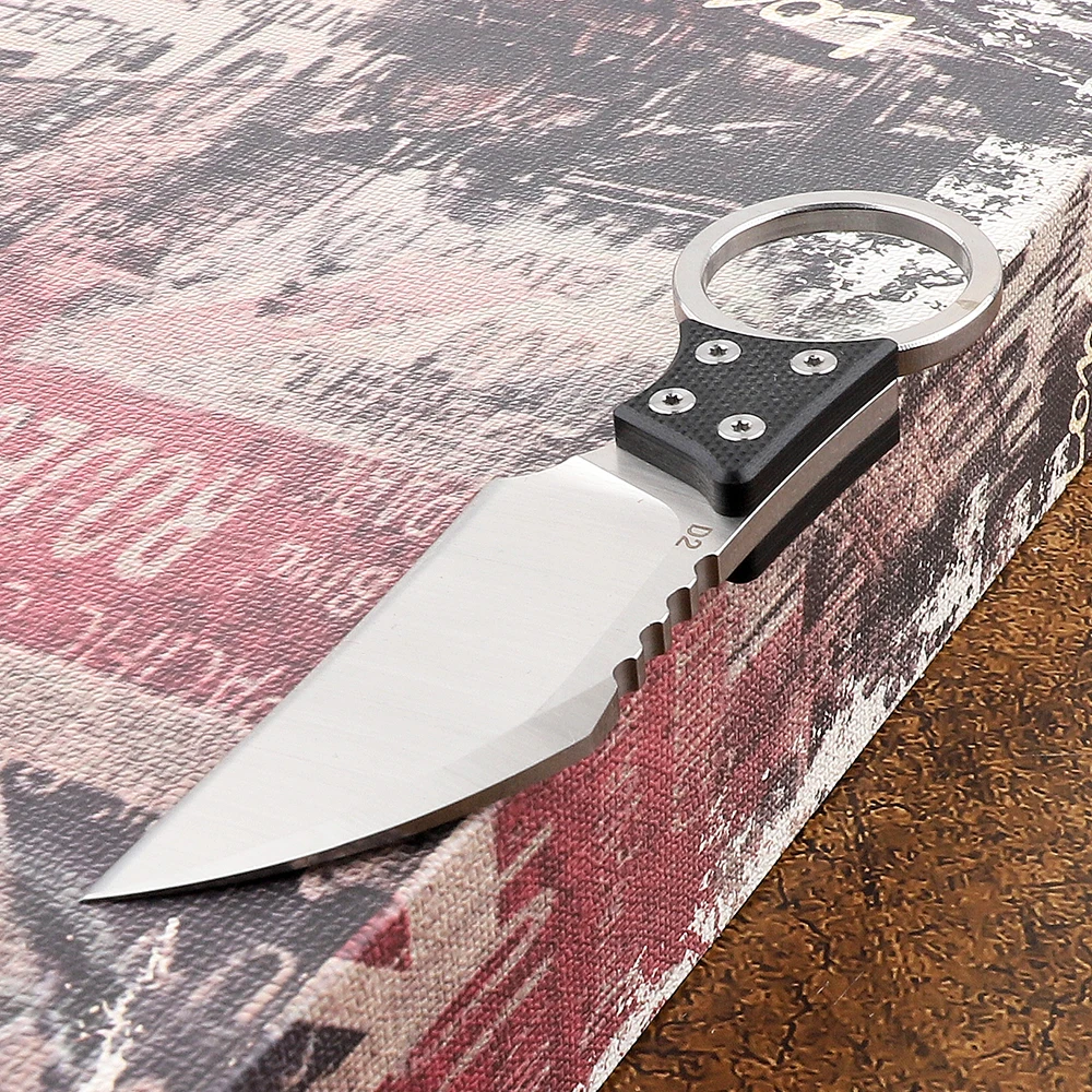 Новинка акция маленькое прямое лезвие с фиксированным лезвием тактическое D2