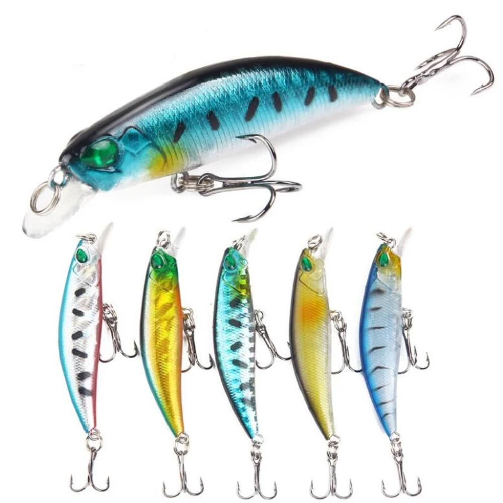 

1Pcs/lot Sinking Minnow Fishing Lure 6.5cm 4g Winter Laser Hard Artificial Bait 3D Eyes Fishing Wobblers Crankbait Minnows