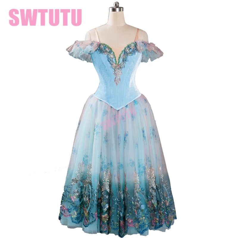 Женское Романтическое Платье балерина официальное синее платье для взрослых