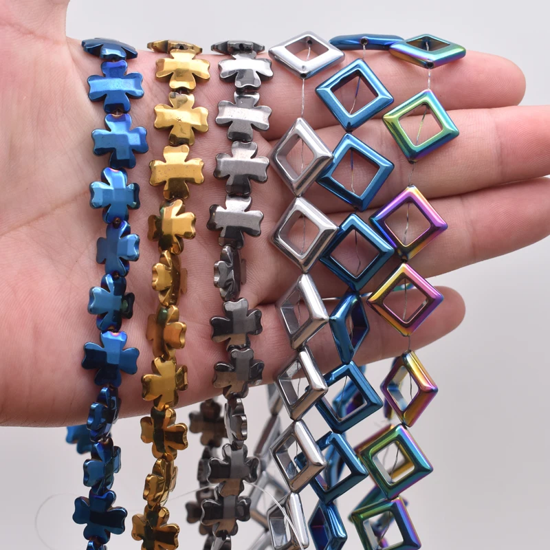 Покрытие золото серебро четырехлистный листок клевера натуральный камень beads