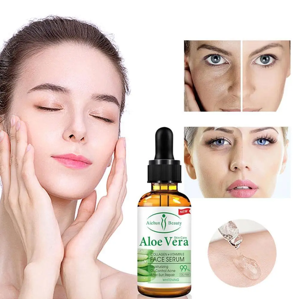 Aloe Vera Gel чистая Гиалуроновая кислота Сыворотки увлажнение кожи восстановление и