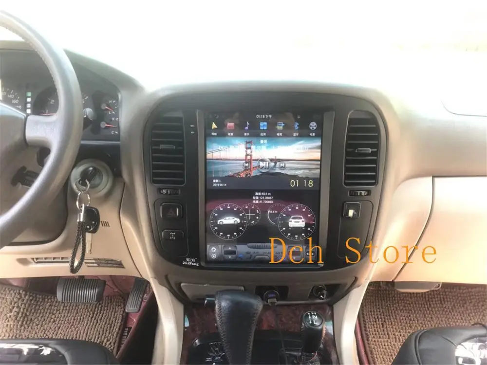 12 1 ''tesla style Android 9 0 автомобильный DVD плеер GPS навигация для TOYOTA LAND CRUISER LC100 1999 2002