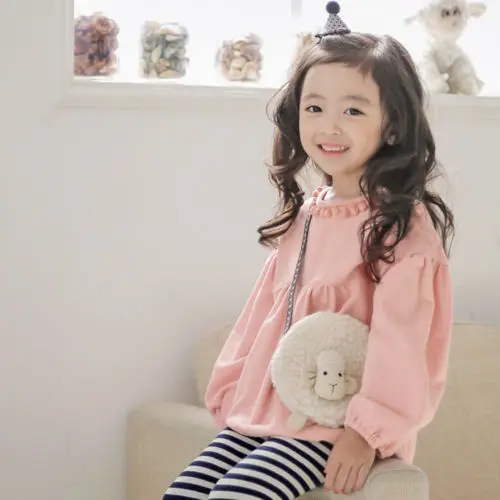 Kids Baby Girls Bags 3D Animal Fur Sheep Crossbody Bag Coin Wallet Storage Purse