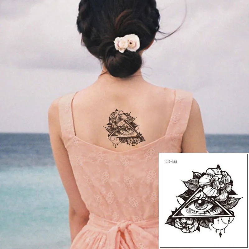 Имитация Черного цветка для глаз ювелирные изделия подвеска тела макияжа