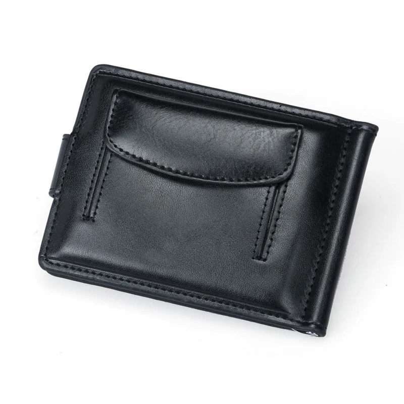 Новый Повседневный маленький мужской кожаный бумажник с монетницей зажим для