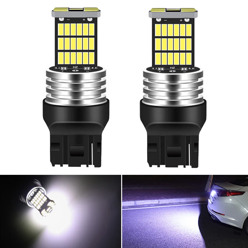 2X Canbus без ошибок T20 7440 4014 45SMD белые Автомобильные светодиодные лампы поворотные