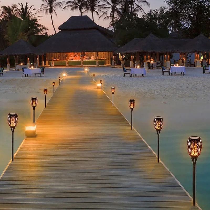 

12 LED Solar Light Flickering Flame Garden Outdoor Lighting Waterproof Landscape Decoration Garden Lawn Light Lamp