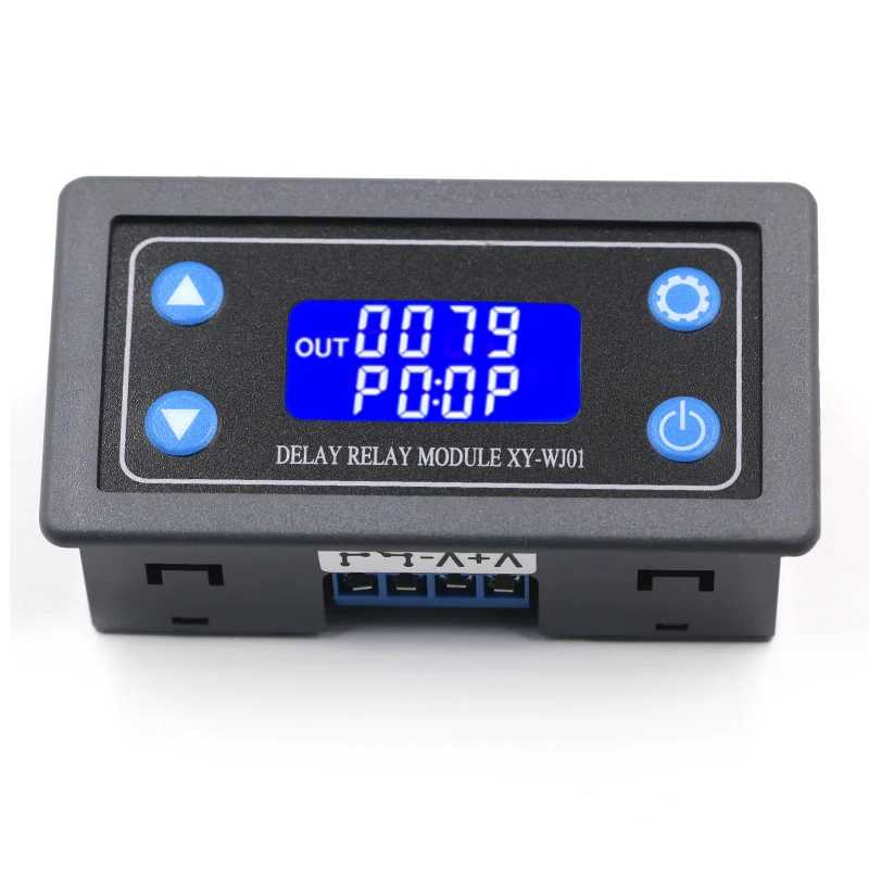

LED digital time delay relay module with indoor chassis programmable timer relay control switch timing trigger cycle