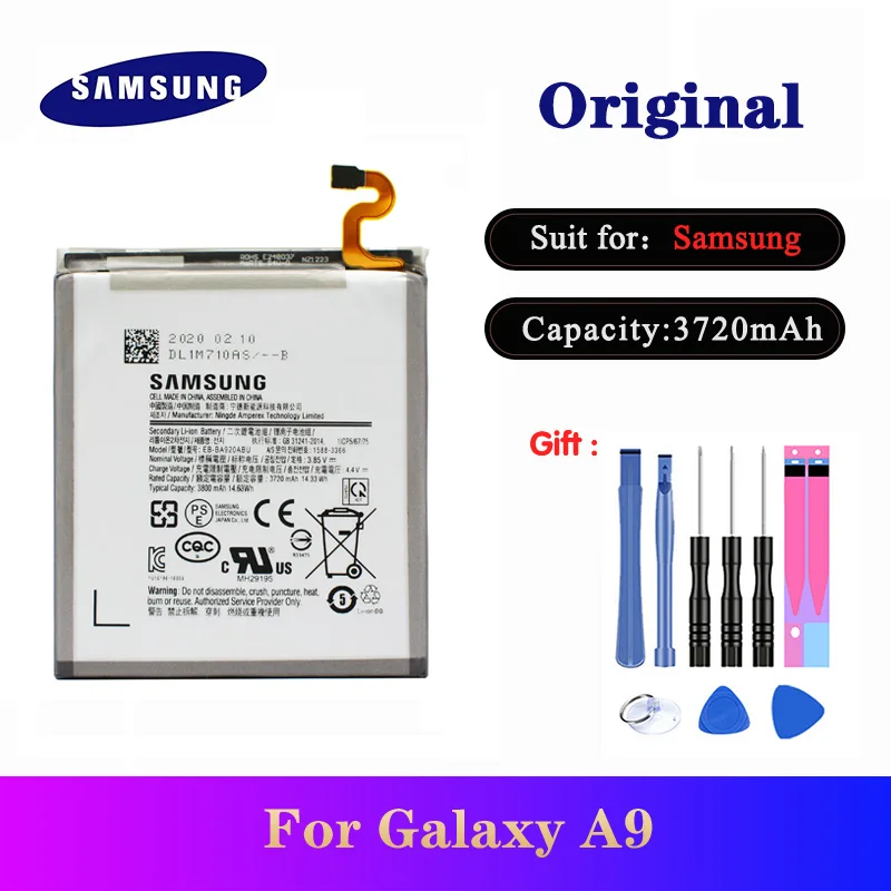 5pcs/lot Battery For Samsung Galaxy A9 2018 A9s Star Pro SM-A920F A9200 Orginal Phone EB-BA920ABU 3800mAh +Tools | Мобильные