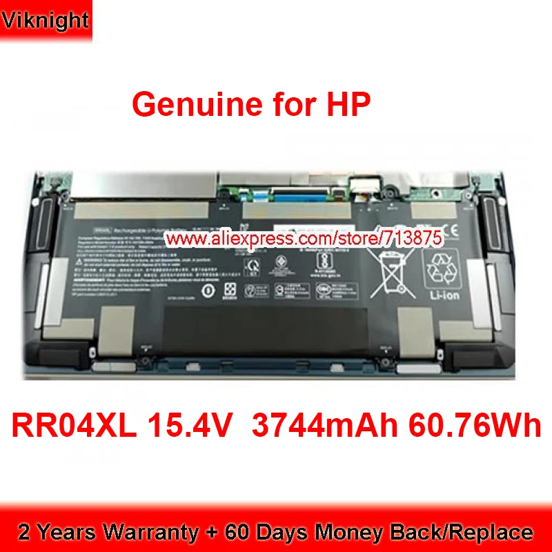 

Genuine RR04XL Battery HSTNN-DB9K for Hp Spectre X360 13-aw0000 L60213-AC1 L60373-005 HSTNN-OB1M 15.4V 3744mAh 60.76Wh