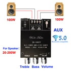 2*100 Вт двойной TPA3116D2 HiFi стерео аудио цифровой усилитель мощности плата Bluetooth-совместимый тон домашний кинотеатр Aux Amp