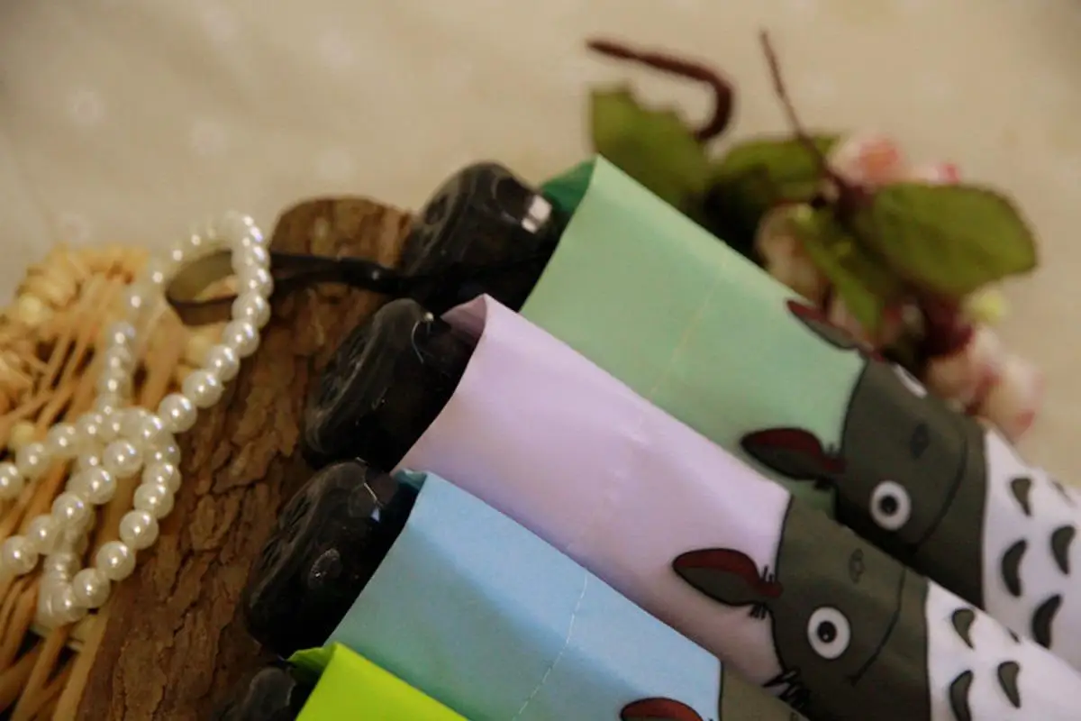 Бесплатная доставка 6 цветов милый Повседневный складной зонтик из аниме Мой