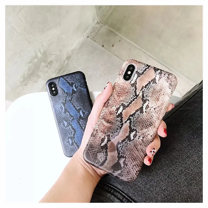 Сексуальный Змеиный кожаный чехол для телефона для iphone 7 чехол Модный Тигр Леопард матовый мягкий чехол для iphone 6 6S 7 8 Plus X XR