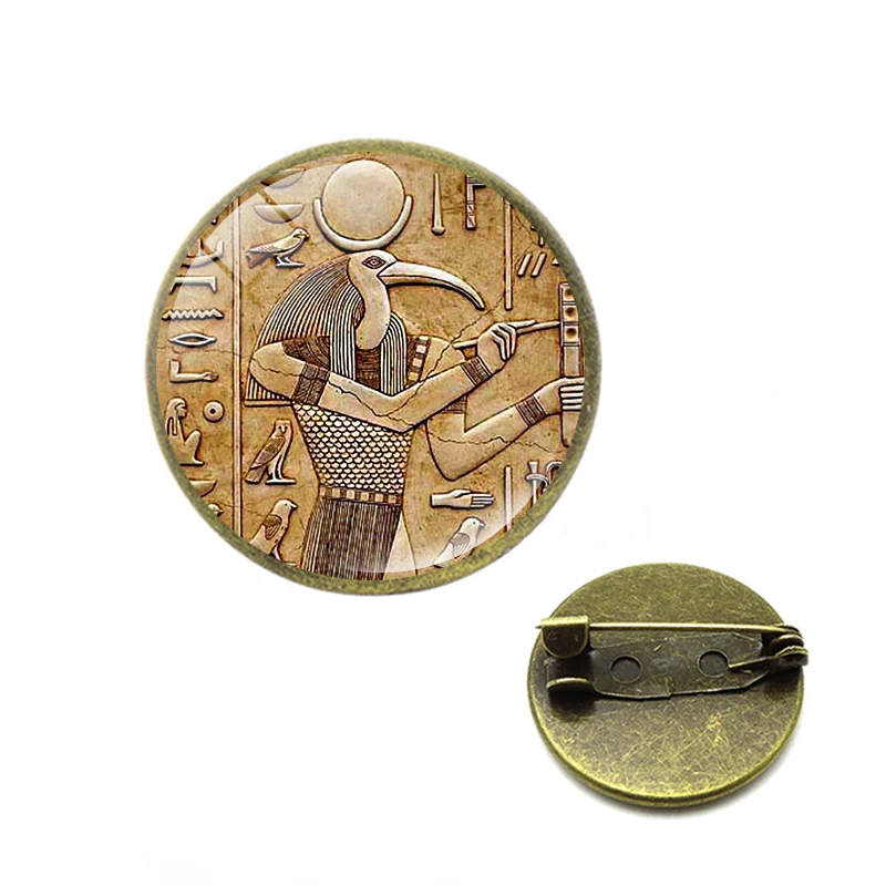 Властелин преисподней Анубиса броши на булавке стеклянный кабошон Египетские