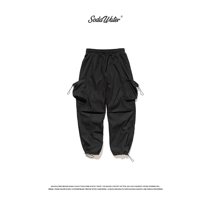 Sodaводяные мужские однотонные повседневные штаны уличная 2019 FW свободного покроя
