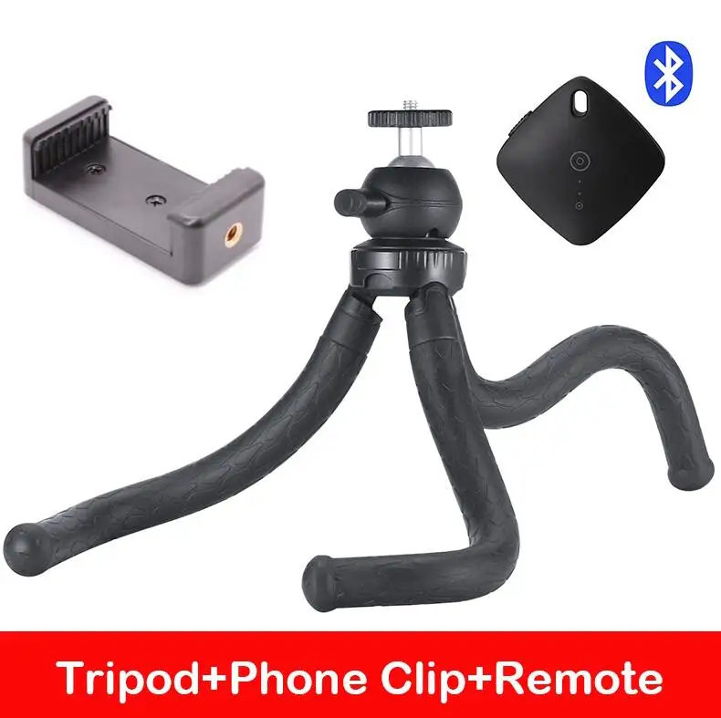 Ulanzi MT-07 Octopus FlexibleTripod 360 панорамная шаровая Головка Для iPhone XS X, монопод для Nikon Canon DSLR камеры Gopro Hero - Цвет: Tripod with Remote