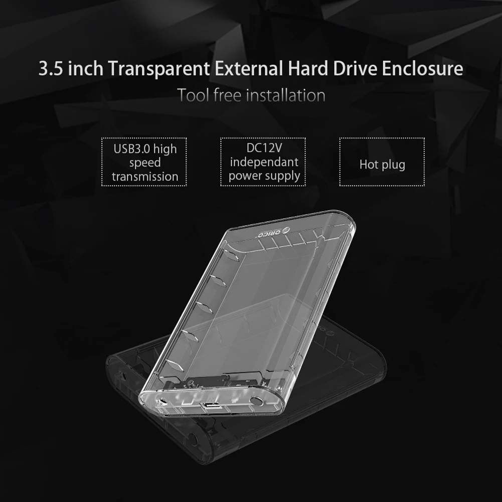 Прозрачный чехол для мобильного жесткого диска 3 5 дюйма USB 0 Гбит/с 18 ТБ |