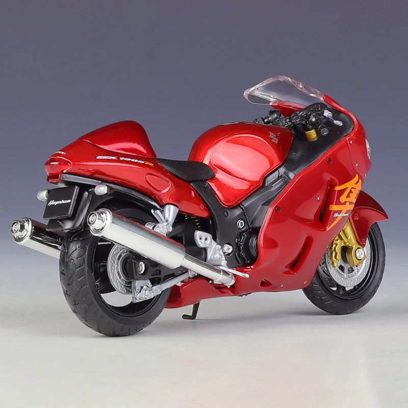 Модель мотоцикла Welly 1:18 SUZUKI Hayabusa GSX1300R модель из сплава миниатюрная гоночная