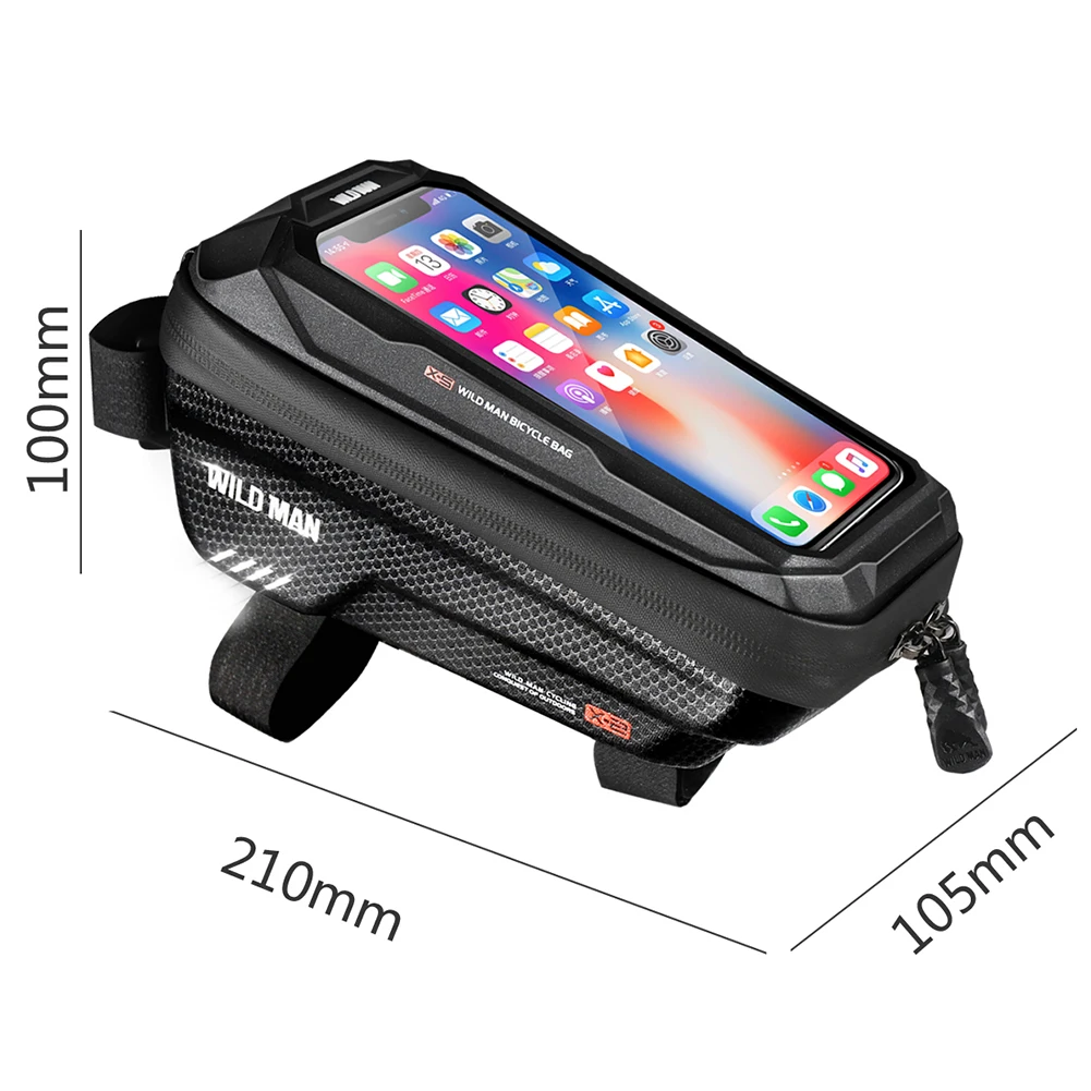 

WILD MAN Universal Electric Scooter Head Handle Bag EVA Hard Shell Bag for Bicycle Waterproof