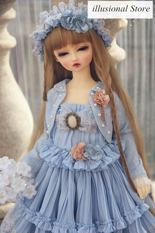 1/3 BJD SD кукла наряды одежда голубое платье для sd10 bjd Кукла вечернее платье|Куклы| |