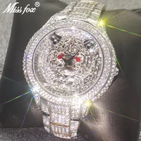 missfox top brand mens watches luxury tiger hip hop style quartz wristwatch iced out aaa diamond bling waterproof male clocks
