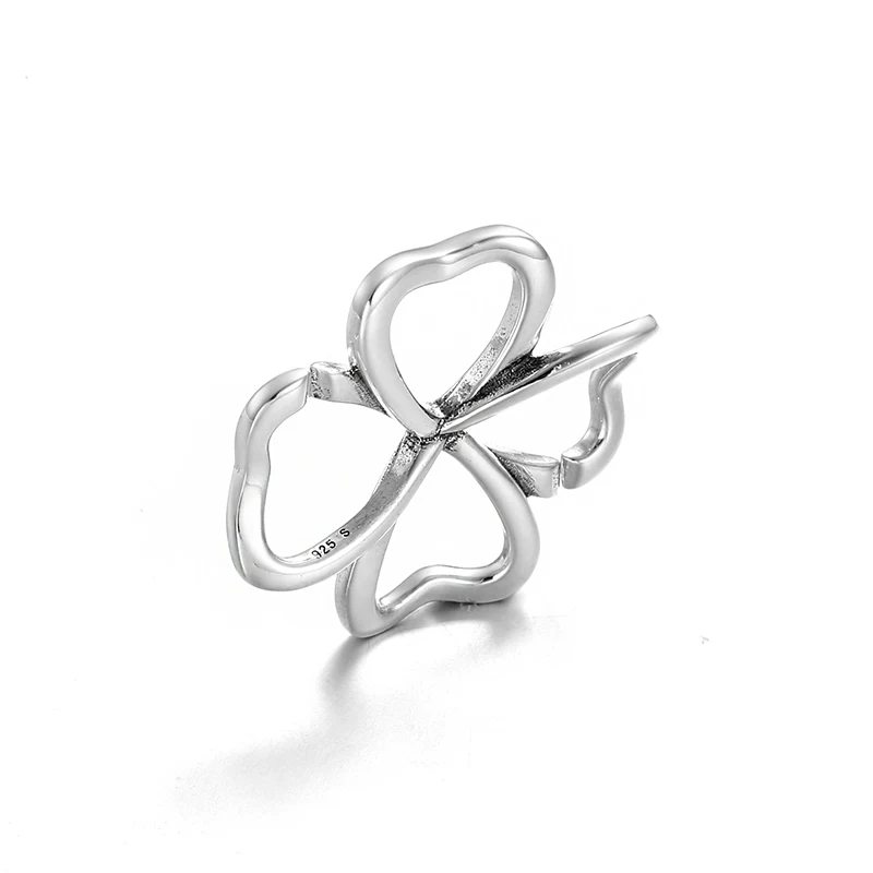 Ажурные бусины в форме клевера на удачу оригинальные очаровательные черные