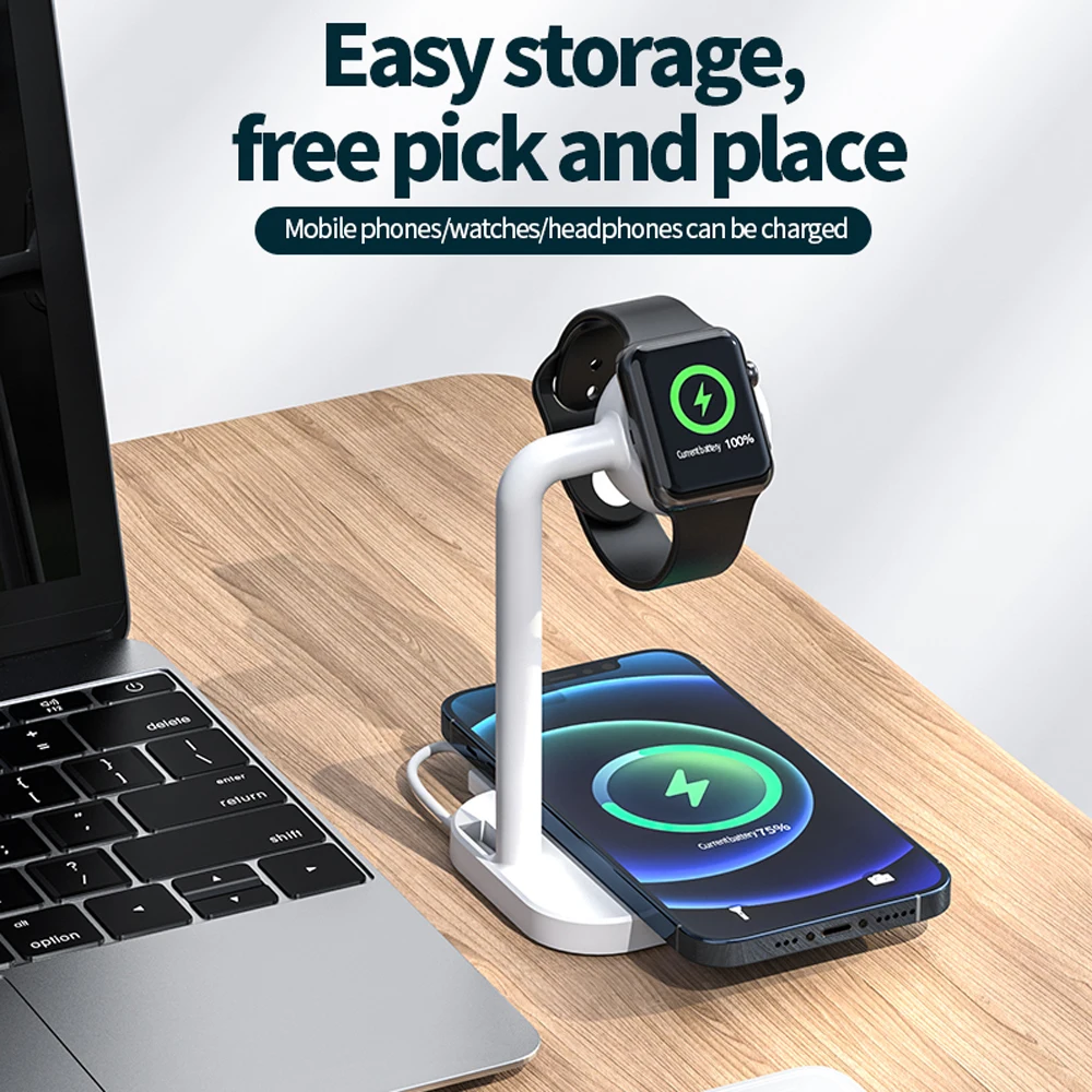 magnetic wireless charger induction fast charging station for iphone 12 11 mini pro max 8plus apple watch for samsung charger free global shipping