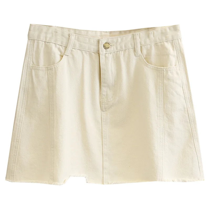 Women Summer Skirt Lady Bottoms Female Solid Color Denim Pencil Skirts High Waist Loose Fashion Plus Size Falda L7-674 | Женская одежда