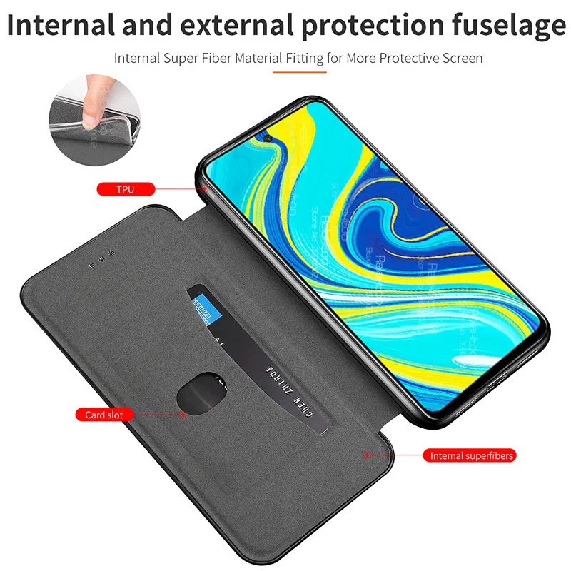 Магнитный чехол-книжка для xiaomi redmi note 9s readmi 9a 9c 9 pro max s a c кожаный | Мобильные