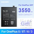 Аккумулятор NOHON для Oneplus 5 5T 6 3 7Pro One Plus 1 + BLP613 BLP657 BLP637 BLP699 A5001 A3001