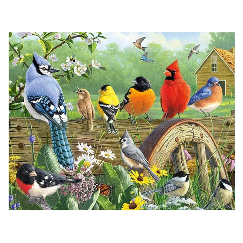 

LeCfun Birds Diamond Painting Art Kits Full Drill Round/Square 5D DIY Paint With Number Shiny Beads Embroidery Home Decor Gift