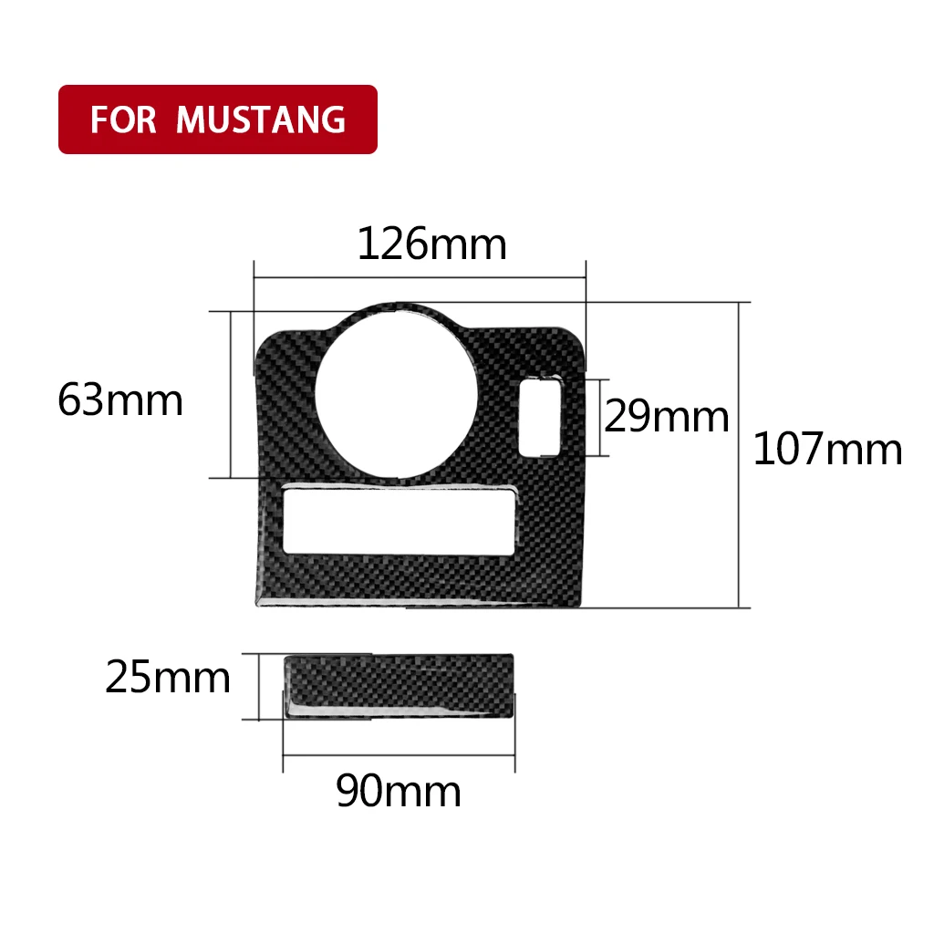 

For Ford Mustang 2009-2013 Car Interior Moulding Carbon Fiber Headlight Switch Frame Trim Cover Adjustment Auto Stickers