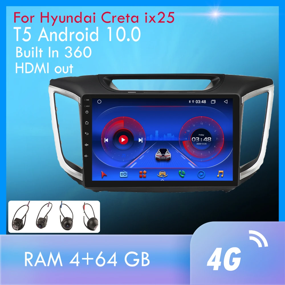 Автомагнитола на Android 10 0 мультимедийный проигрыватель для Hyundai Creta ix25 с GPS