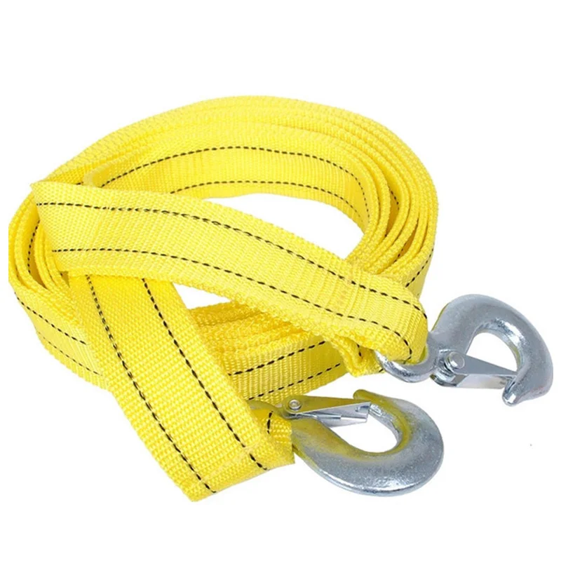 4M Heavy Duty 5 Ton Car Tow Towing Pull Rope Strap Double Layer Thicken Fabric Hooks Van Road Recovery Emergency Ropes | Автомобили и