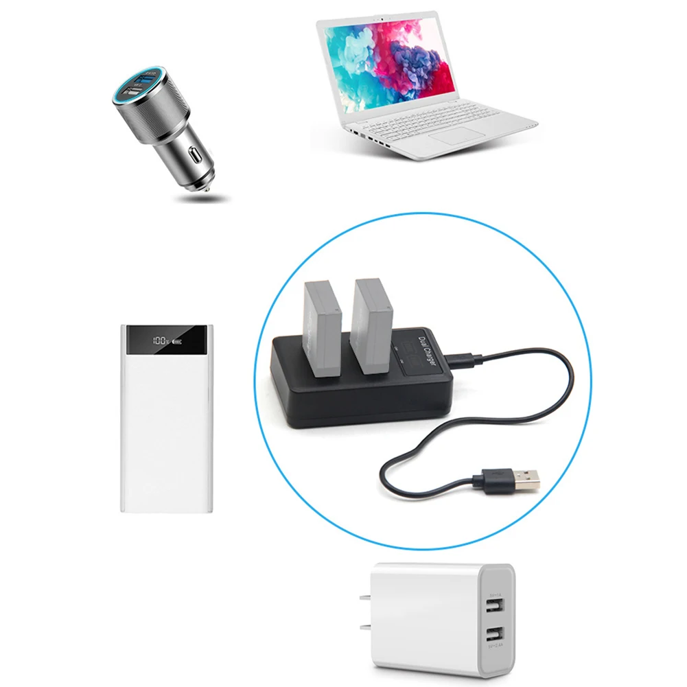 Новое зарядное устройство для камеры с ЖК-дисплеем и USB двойное NP-FW50 Sony A6000 5100 a3000 a35