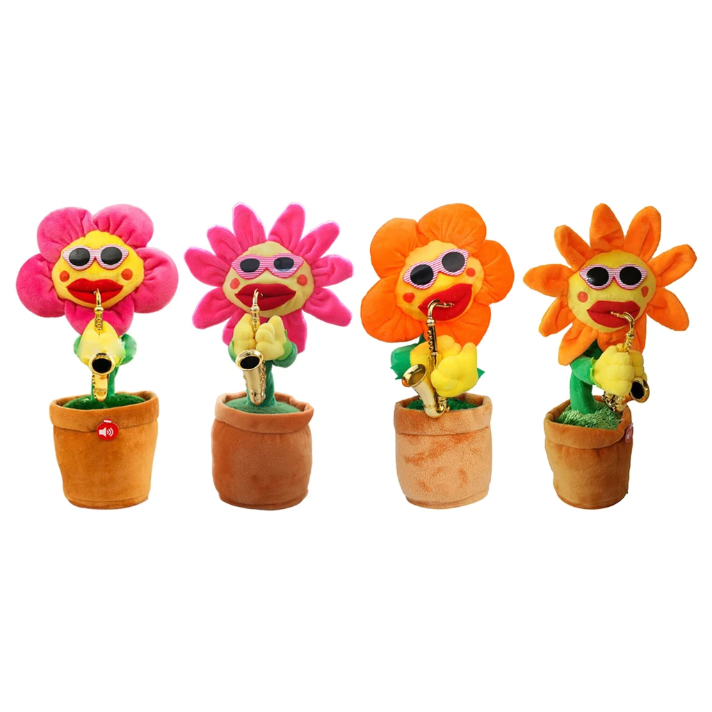 Музыкальный Поющий и танцевальный горшок мягкий плюшевый Забавный саксофон