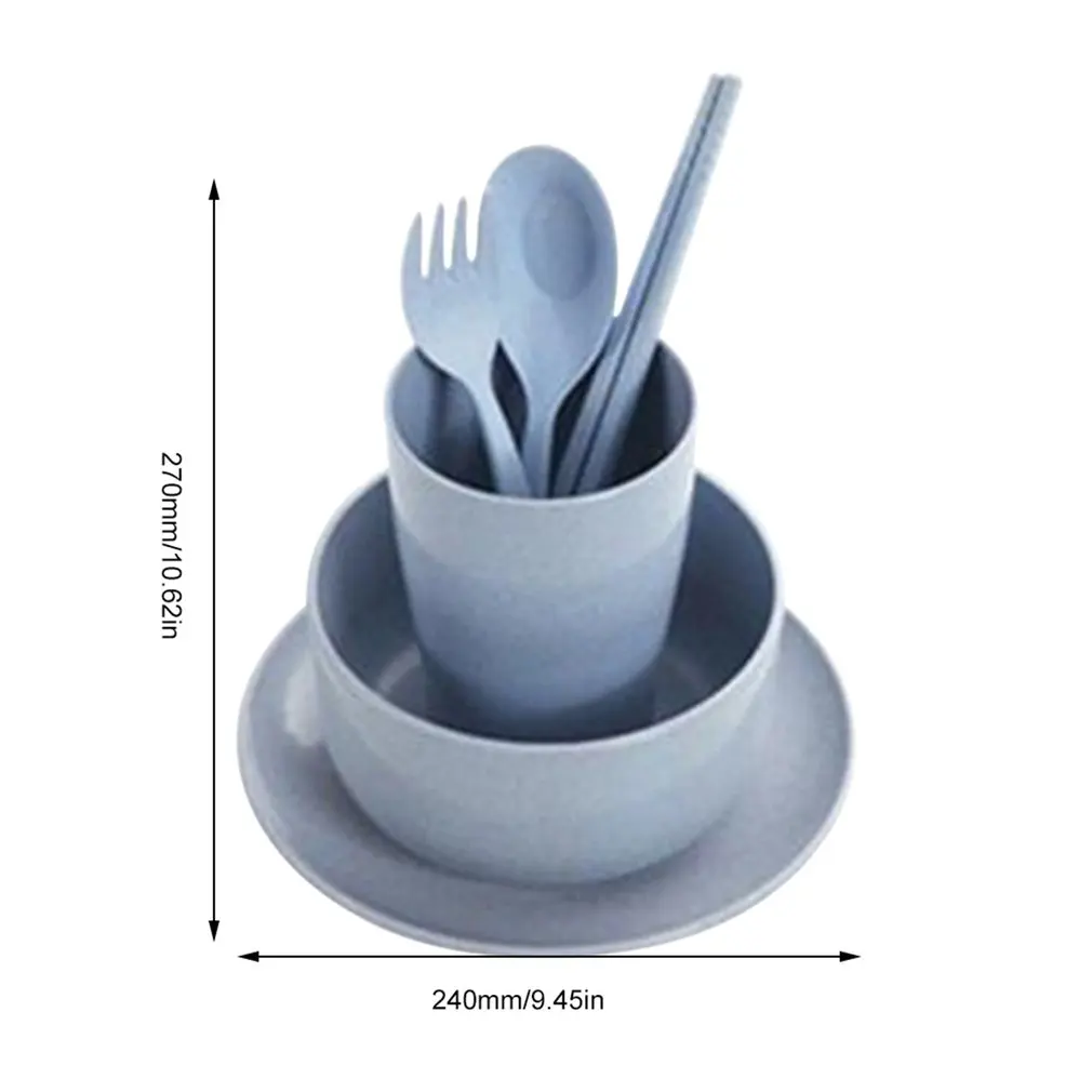 Разлагаемый набор столовых приборов из пшеничной соломы миска для лапши