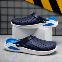 summer blue mens clogs sandals outdoor non slip beach sandals men sport slippers comfortable casual garden shoes zuecos hombre