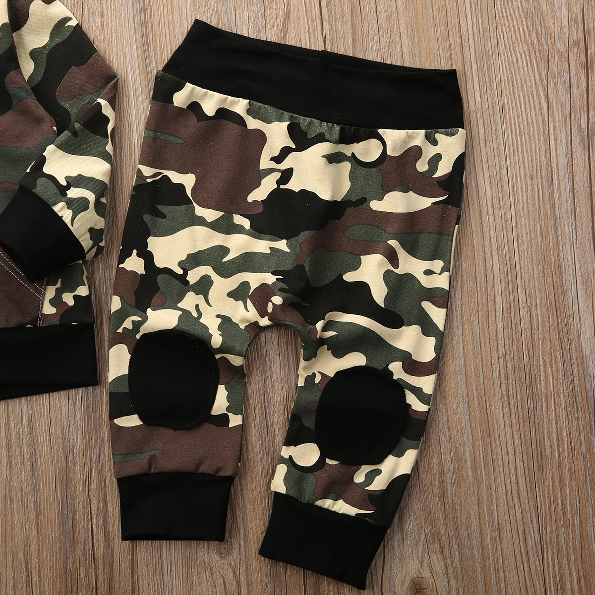 2Pcs Newborn Baby Boy Clothes Camo Boys Hooded Long Sleeve Tops Pants Kids Outfit Set Casual Tracksuit Clothing |