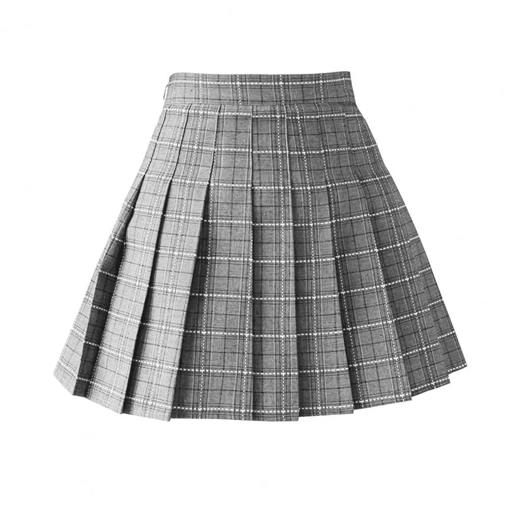 

Плиссированная юбка с высокой талией и широким подолом, однотонная сексуальная юбка для девушек, трапециевидная юбка для женщин